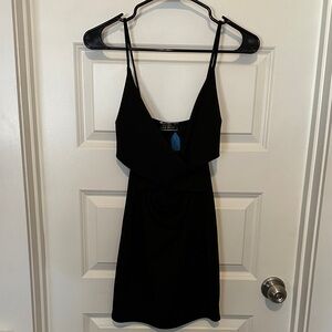 Blue Blush Black Mini Dress